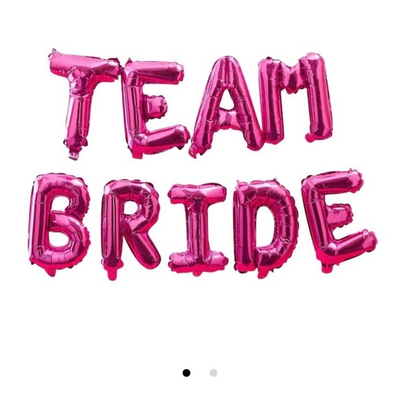 Ginger Ray Team Bride Hot Pink Balloon Bunting - Picture 2 of 8